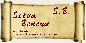 Silva Bencun vizit kartica